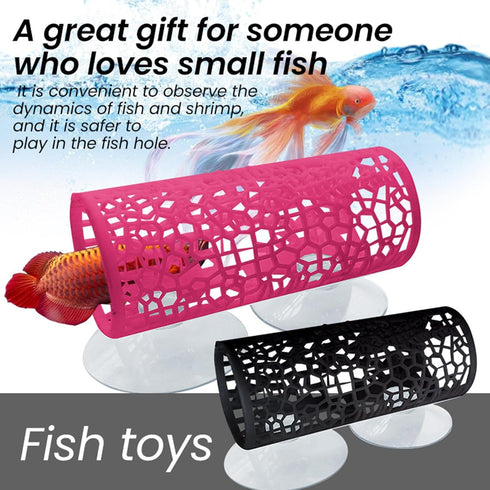 wengjack Shrimp Cave Aquariums Tunnel Shrimp Hide for Aquariums Corner Aquariums Cave for Shrimp and Fish