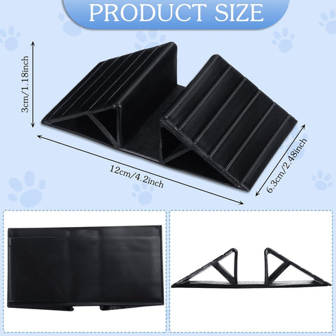 6 Pcs Support Feet for Pet Gate Plastic Triangle Reinforcement Fitting Dog Panel Isolation Fence Free Standing Pet Gate Dog Fence Panels for Configurable Wood Dog Gate Doggie Guardrail, Black