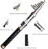 Fishing Pole Kit, Carbon Fiber Telescopic Fishing Rod and Reel Combo with Spinning Reel, Line, Bionic Bait, Hooks,