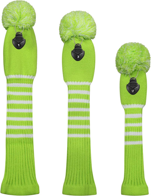 Scott Edward Golf Headcovers for Woods, Set of 3 Fits Driver Fairway Wood and Hybrid, Perfect Change for Golf Bag