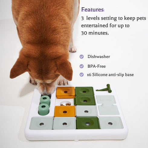 Dog Puzzle Toy 3 Levels, Interactive Toys for Mental Stimulation, Treat Puzzle for All Breeds
