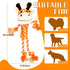 Tough Dog Toys for Puppies and Small-Medium Dogs, Plush Stuffed Animals, Tug of War Rope Toys (Giraffe)