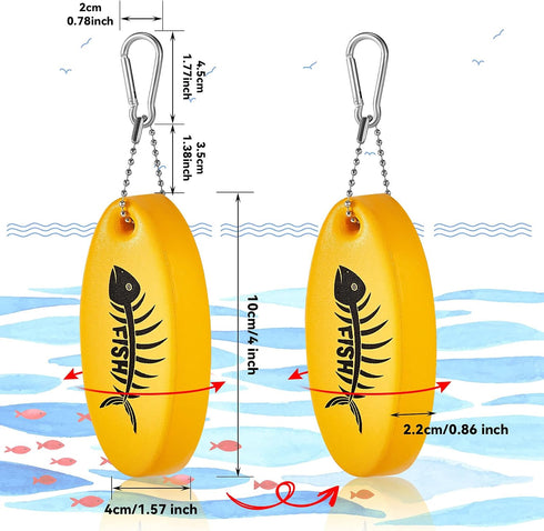Yaomiao Floating Keychain Oval Shaped Foam Floating Key Ring Glow in the Dark Foam Floating Key Chain for Fishing Outdoor by Yaomiao