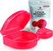 FRESH KNIGHT Retainer Case (2 Pack) with Vent Holes for Denture, Mouth Guard, Aligners - Bright Pink