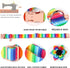 DOGWONG Cotton Pride Dog Collar, Rainbow LGBTQ Collar for Small Medium Large Dogs