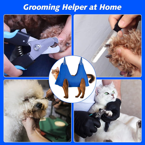 Hammock Trimming ATESON Pet Grooming Harness for Cats & XS Small Dogs, Dog Sling for Cutting Nails, Dog Hanging Holder