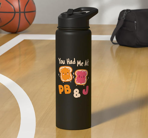 Love Peanut Butter and Jelly Sandwiches You Had Me at PB&J Cute Peanut Butter Jelly Sandwich Kawaii Stainless Steel