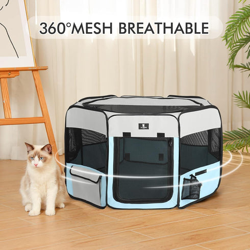 X-ZONE PET Dog Playpen Portable Pet Play Pens for Puppies, Cat, Rabbit, Chicks, Foldable Exercise Play Tent Kennel