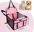 PetsHome Dog Car Booster Seat, Foldable Pet Car Seat with 12 PVC Tubes, Waterproof Oxford Travel Seat for Small to