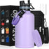 Insulated Water Bottle 64 oz, Half Gallon Cold Jug, BPA Free Stainless Steel with Straw/Chug 2-in-1 Lid