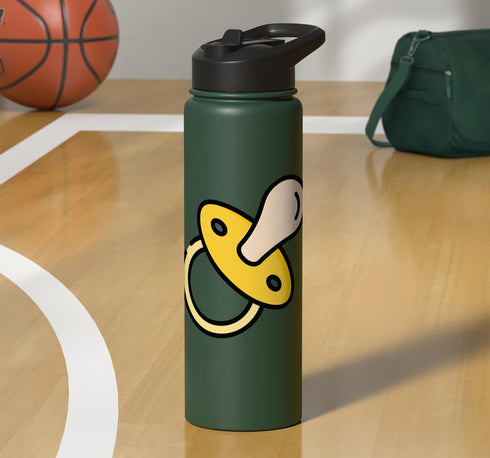 Clever Witty Pacifier Designs Pacifier Baby Binky Soother Teether Num Stainless Steel Insulated Water Bottle