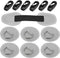 X AUTOHAUX 6pcs D Ring Patch, 8cm PVC Stainless Steel Round Shape Pad Set for Inflatable Boat Kayak Canoe Deck