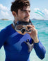 Snorkeling Gear for Adults - Dry-Top Snorkel Set with 180° Panoramic Wide View Diving Mask
