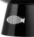 Yangbaga Non-Skid Premium Ceramic Cat Raised Food/Water Bowl with Stand, 4.8x6.4in, Black
