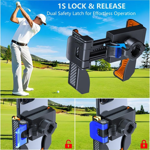 PXIRQ N52 360 Magnetic Golf Cart Phone Holder: Magnet Base & Rotatable Cellphone Mount, Universal Fits EZGO Club Car