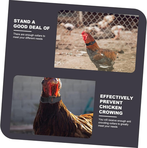 4pcs Nylon Chicken Collar for Rooster - No Crow Band Noise Collars, 2 Pack for Poultry