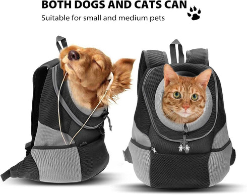 Dog Backpack Carrier - Pet Travel Carriers for Small Dogs and Cats, Convenient Pet Travel Backpack