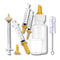 Newborn Pet Feeding Kit, 50ml Nursing Bottle & Syringe Set for Puppies,