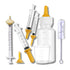 Newborn Pet Feeding Kit, 50ml Nursing Bottle & Syringe Set for Puppies,