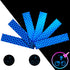 LOOM Reflective Stickers Kit (6pcs Brilliant-Blue) for Nighttime Safety, Waterproof Self-Adhesive Decals