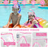Kids Snorkeling Set, Adjustable Swimming Flippers, Panoramic Snorkel Mask, Dry Tube, Travel Bags for Ages 5-14