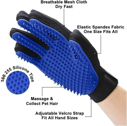 Washable Pee Pads for Dogs + Pet Grooming Gloves - Waterproof & Non-Slip Fast Absorbing Puppy Potty Training Pads