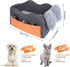 Dog Car Seat for Small Dogs, Center Console Booster Seat for Car, Puppy Car Seat (Dark Gray)