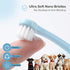 Josojoou 4PCS Packaged, Small Dog Toothbrush, Mini Head Soft Pet Toothbrush, Ergonomic Cat Tooth Brush for Puppies