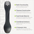 humangear GoBites Uno Travel & Camping Utensils, Portable Multi-Functional Spork, Black Titanium Dining Ware