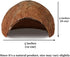 SunGrow Betta Fish Cave, Coconut Shell Habitat, Spacious Hideout for Resting and Breeding, 1 Pc