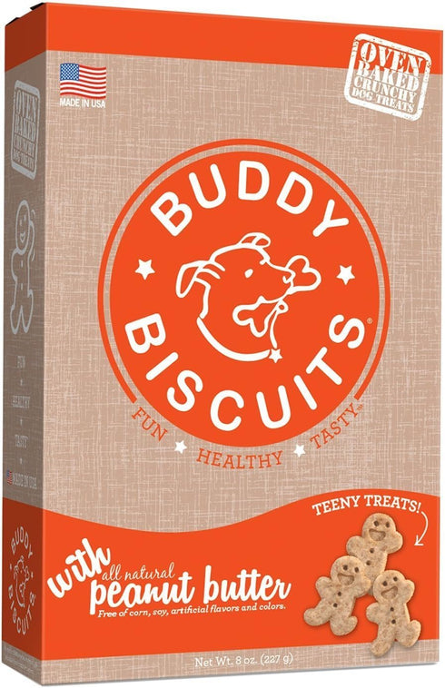 Buddy Biscuits Oven Baked Teeny Treats with Peanut Butter - 6 Pack
