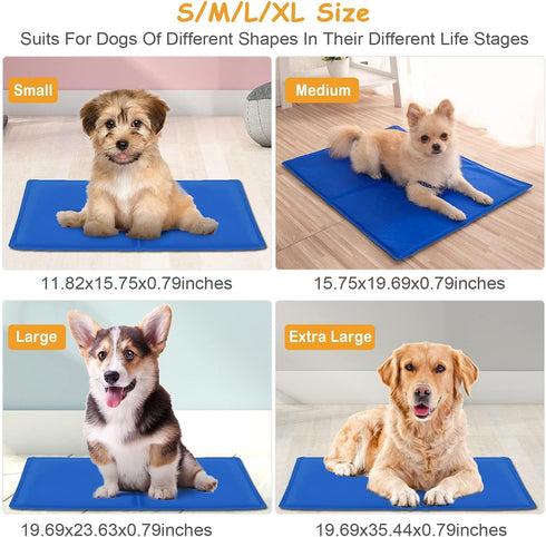 Dog Cooling Mat, Large - Pressure Activated Cooling Pad for Dogs and Cats, No Water or Refrigeration Needed