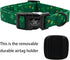 Elegant little tail St. Patrick's Day Dog Collar with Airtag Holder, Adjustable Cute Puppy Collar for Medium Dogs