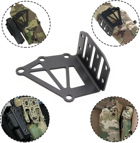 Tactical Tourniquet Holder for Gun Holster Adapter Mount, Aluminum QLS Police Gear Accessories for 3-Hole Right Holster