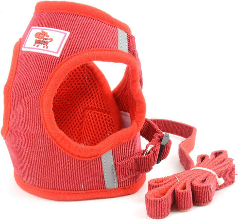 Zunea No Pull Dog Harness and Leash Set for Small Dogs, Adjustable Reflective Vest Harness for Chihuahua, Red XS