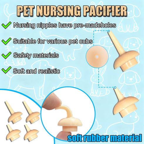 TOAINRSI Puppy Kitten Bottle Feeding Kit, Newborn Baby Dog Cat Rabbit Feeding Bottles with Nipples Feeder Pet Nursing