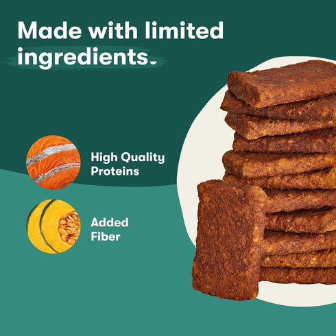 5oz Jinx Tenders Salmon Jerky Dog Treats, All-Natural Ingredients, Soft and Chewy, Low-Calorie, Slow-Smoked Salmon