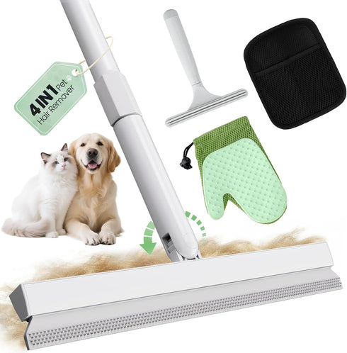 Carpet Rake for Pet Hair Removal Tool - 4 in 1 Pet