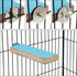 Parrot Wooden Perch Platform Playground for Macaw, African Greys, Budgies, Cockatiels, Random Color Cage Accessories