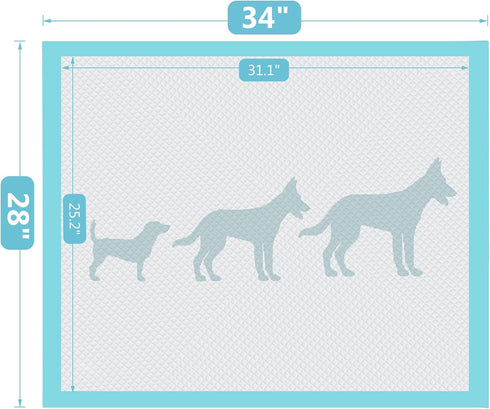 28"x34" -18 Count BESTLE Extra Large Pet Training and Puppy Pads Pee Pads for Dogs Super Absorbent & Leak-Proof