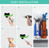 Wall Mounted Golf Bag Hook, 2 Bags Storage Racks for Garage Organization, Space Saving Hanging Organizer