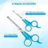 BOSHEL Dog Grooming Scissors for Dogs (2 Pc), Razor Sharp Stainless Steel Scissors for Grooming
