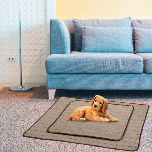 Washable Ice Silk Dog Cooling Mat, Self Cooling Pad Blanket for Dogs, Indoor & Outdoor Car Seats