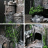Ancient Castle Design Resin Aquarium Decoration, Stone Cave Hide House for Betta, Shrimp, Turtle