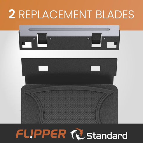 FL!PPER Standard Aquarium Algae Remover for Fish Tank Cleaner, Pack of 2 Replacement Blades