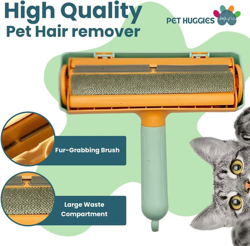 Pet Hair Remover Roller with Self-Cleaning Base, Efficient for Cleaning Clothes, Furniture, Sofa, Carpet, and More