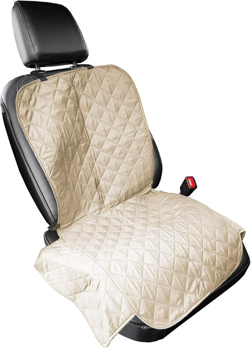 Furhaven Quilted Water-Resistant Car Seat Protector - Clay, One Size