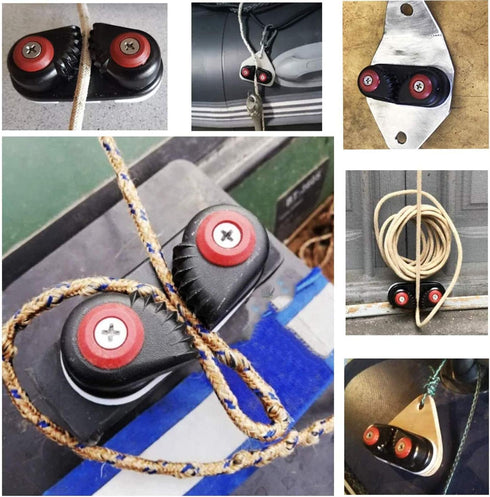 heyous Boat Cleat, Rope Cleat, Fast Entry Cam Cleat for Line Sizes Up to 5/8-Inch, Aluminum Marine Accessories