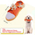 vocheer Dog Chew Toy, Durable Teething Shoe Interactive Squeaky Toy for Small Medium Breze, Machine Washable (Orange)