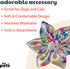 Huxley & Kent Pet Pinwheel | Superstar (Large) | Birthday Velcro Collar Accessory for Dogs/Cats